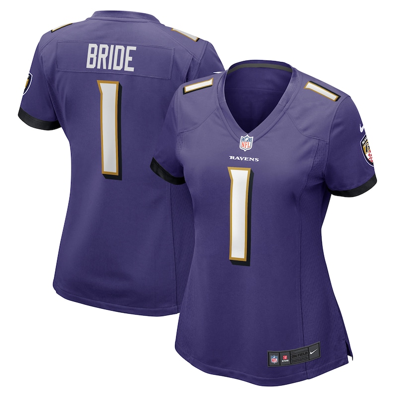 None Number 1 Bride BAL Ravens Retro Budget-Friendly Jersey for NFL Fa