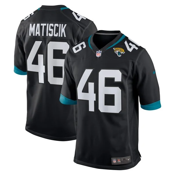 None Ross Matiscik Game Jersey - Black | NFL Player Jersey | NFL Footb