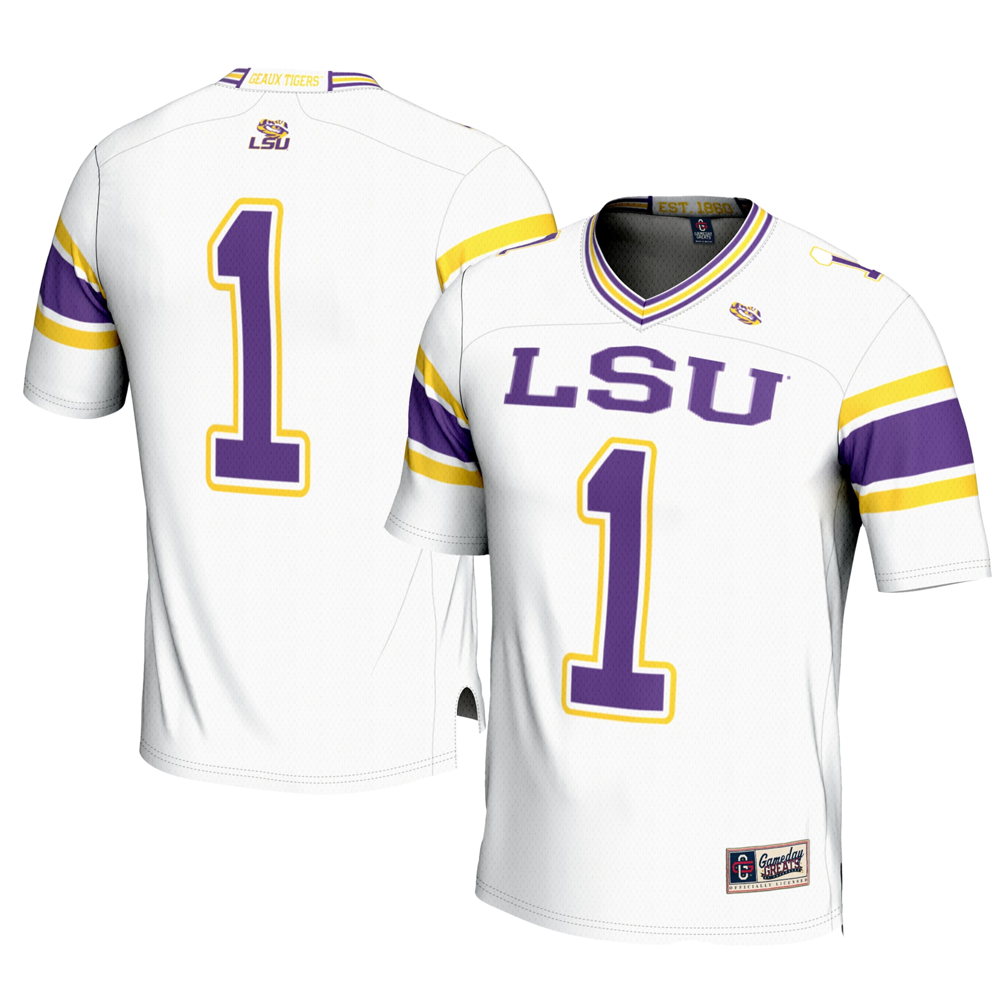 #1 LSU Tigers GameDay Greats 2026 Season Football Jersey?�C White