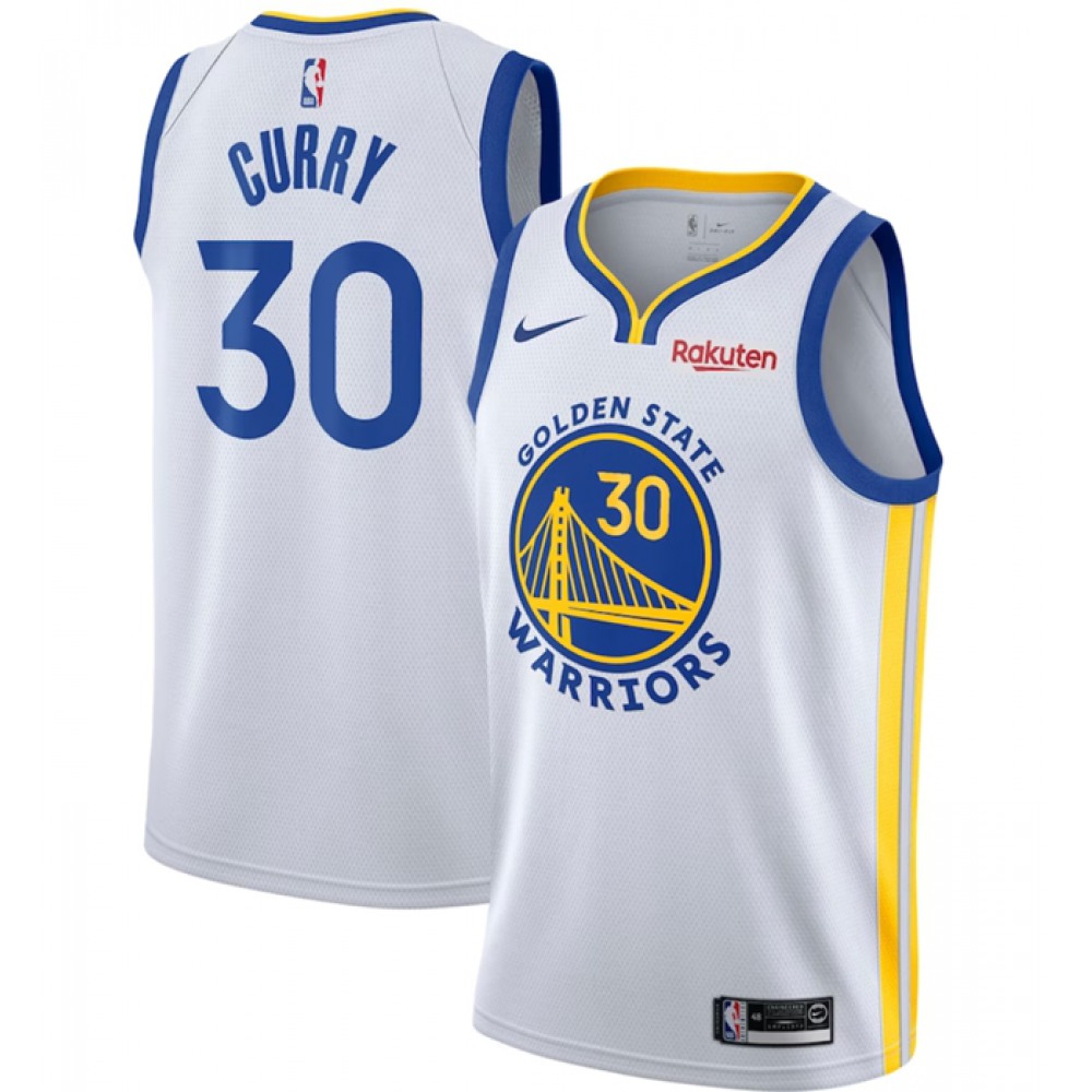 Stephen Curry30 Golden State Warriors Jersey White - - Fan Favorite