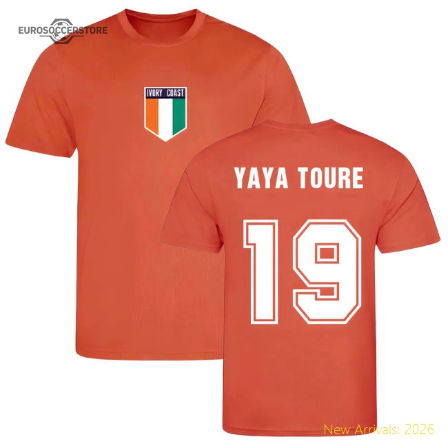 Yaya Toure Ivory Coast Training Jersey (orange) - Fantastic Value