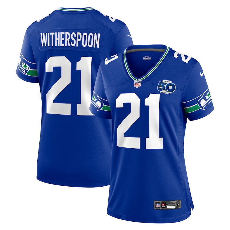 None Devon Witherspoon Team Captain SEA Seahawks Authentic Jersey