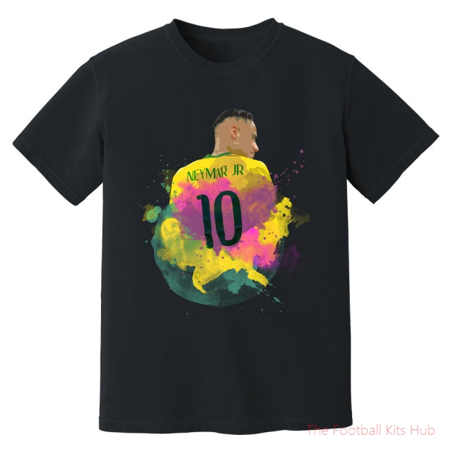 Neymar Brazil Art T-Shirt (Black)