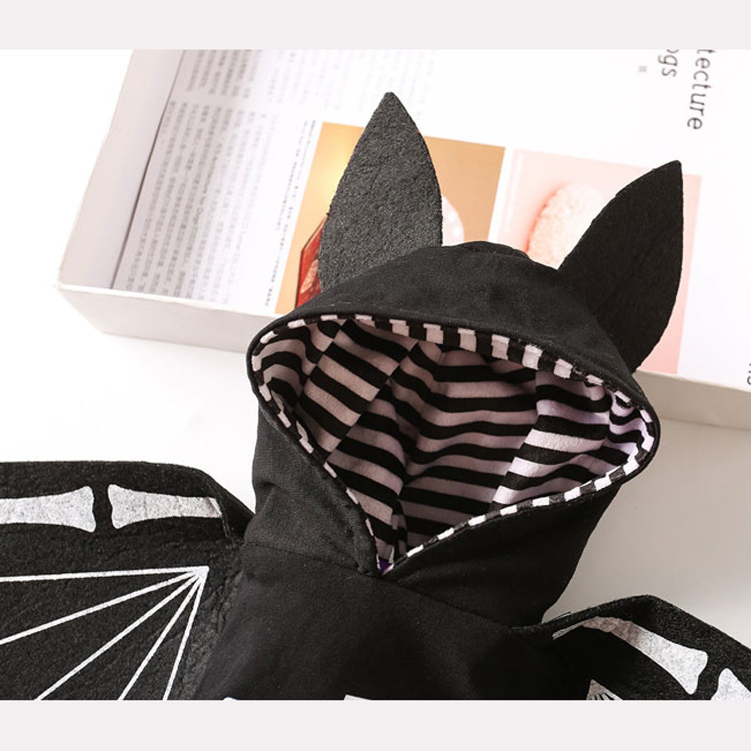 Bat Costume – Funny Halloween Outfit With Wings Hood For Frenchie Pups