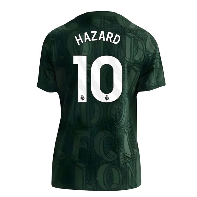 Dedicated Chelsea Chelsea Pre Match Shirt Green Kids Hazard #10 Hi...