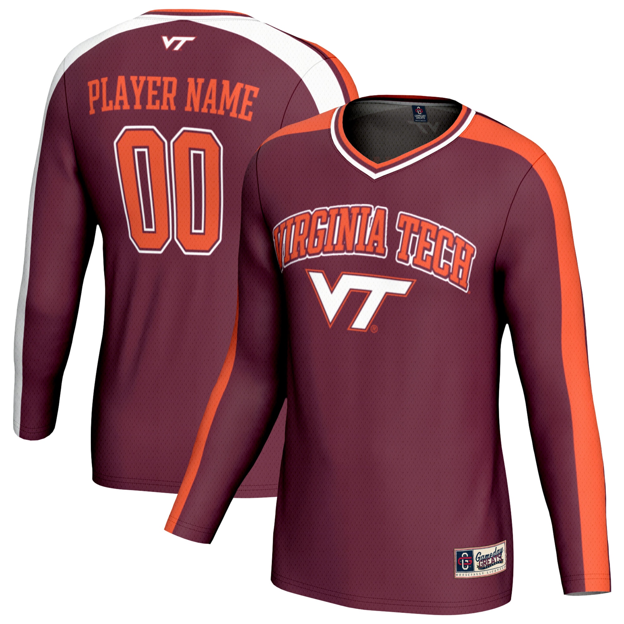 [NJP] Virginia Tech Hokies GameDay Greats NIL Pick-A-Player Collegiate Women's Volleyball Lightweight Fashion Jersey - Maroon