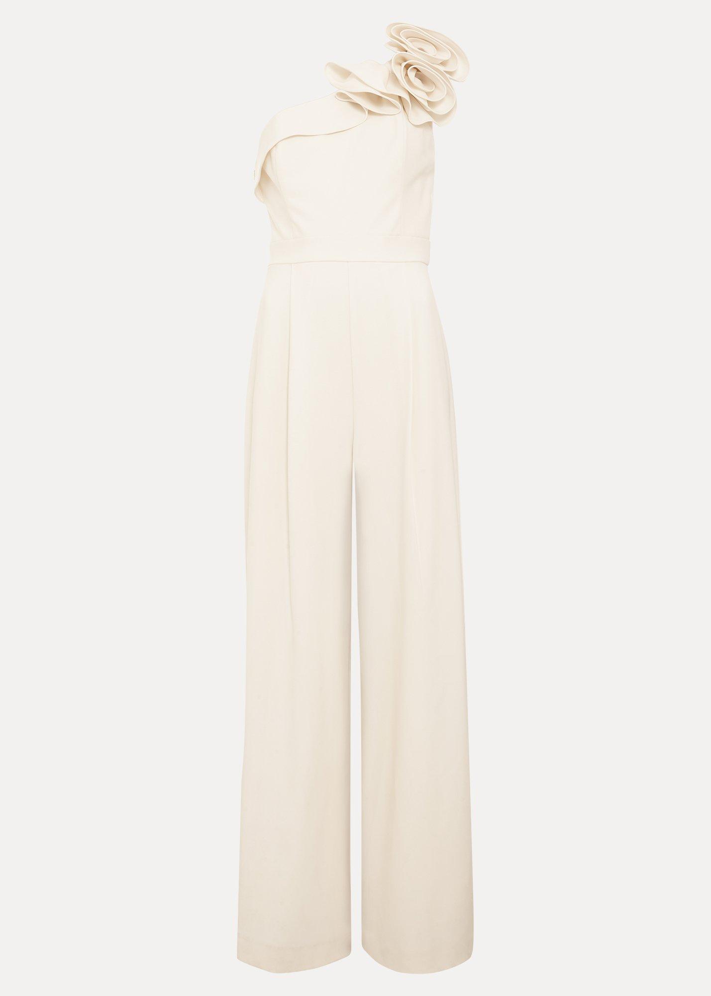 Tali Ivory One Shoulder Jumpsuit