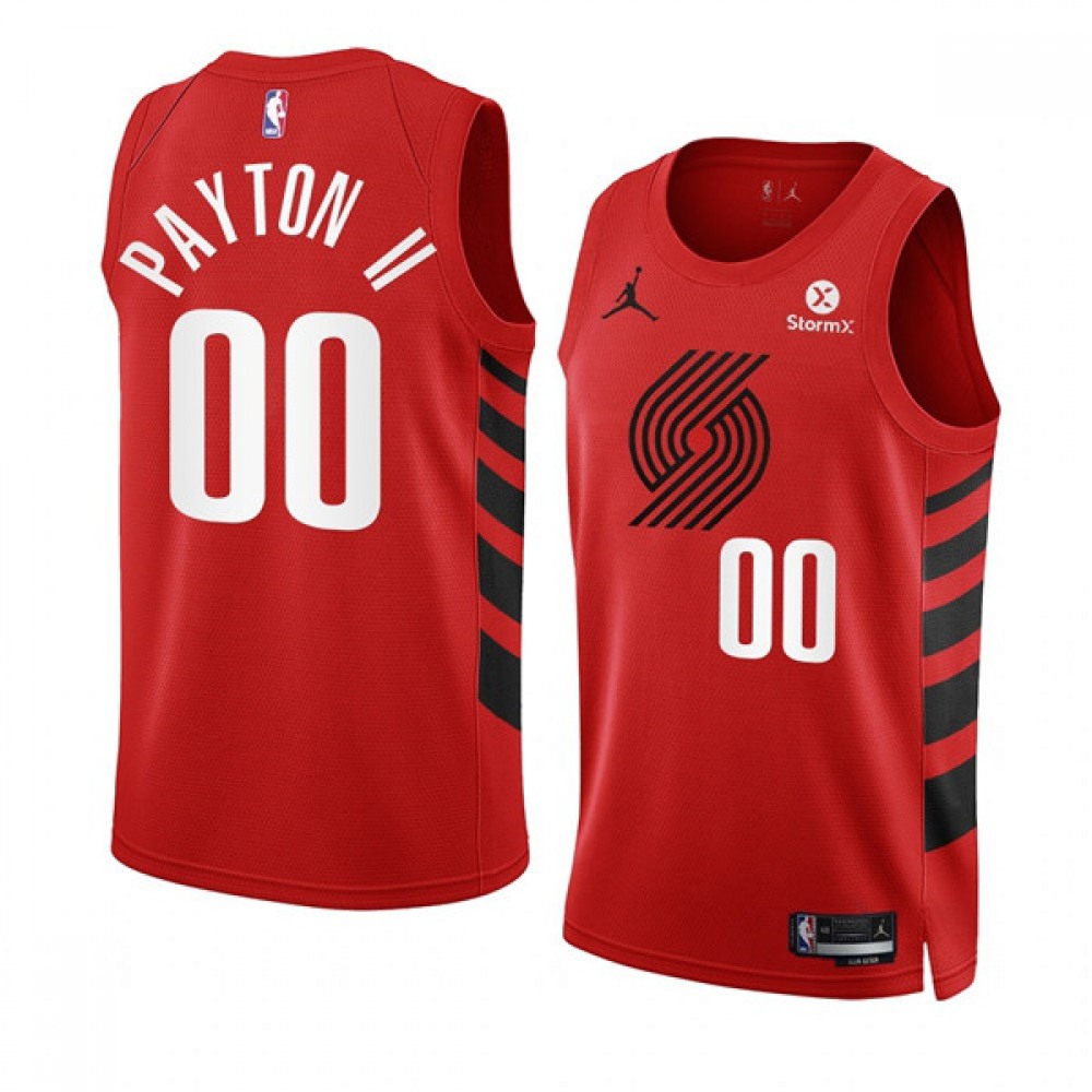 Authentic Men's Trail Blazers #00 Gary Red Basketball Jersey