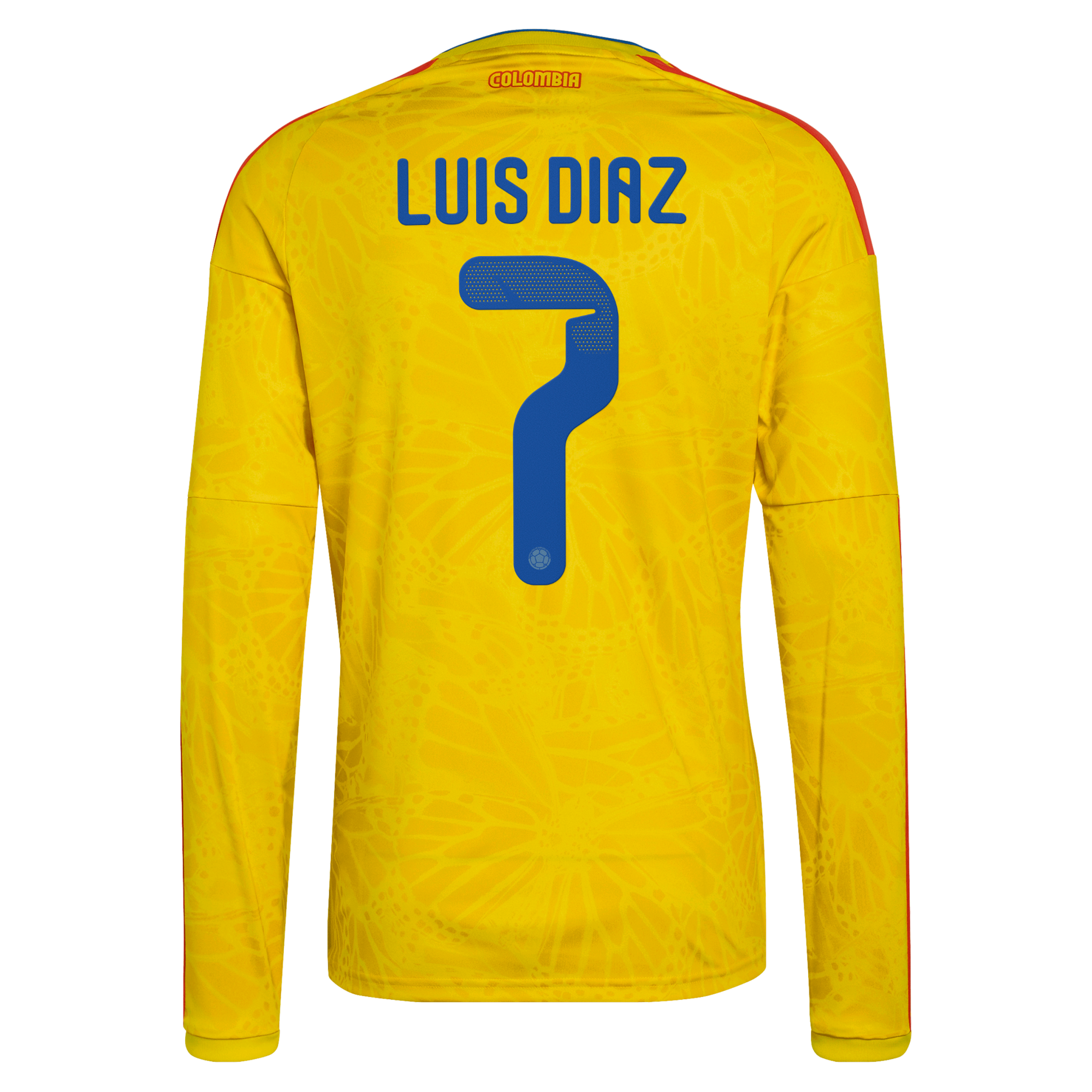 [JED] Luis Diaz Colombia National Team 2026 Home Replica Long Sleeve Jersey - Yellow