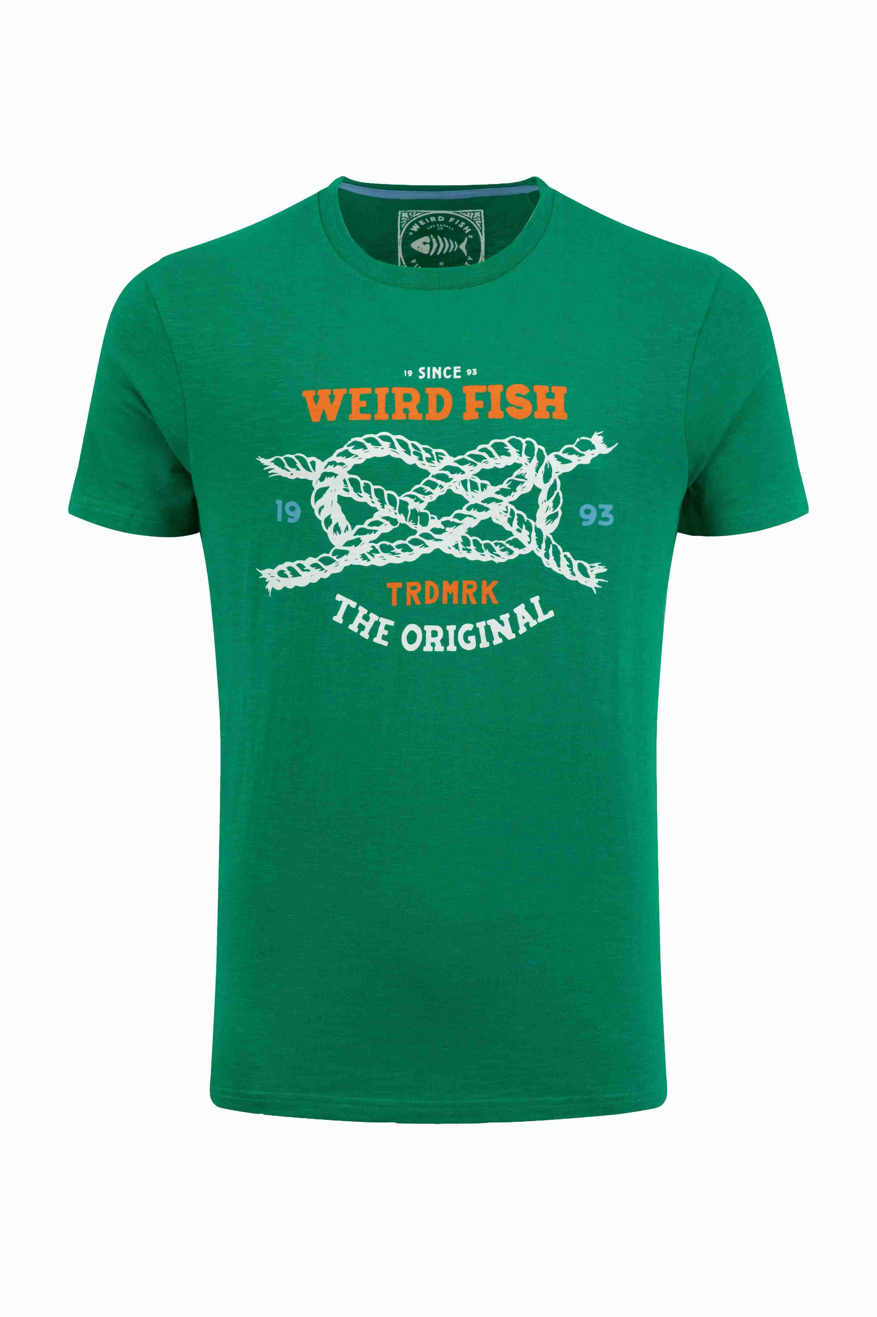 Cast Off Front Print Graphic T-Shirt Heritage Green