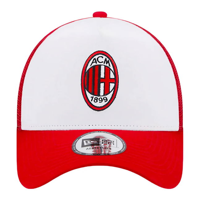 2023-2024 Shirt by AC Milan White A-Frame Trucker Cap (Adult