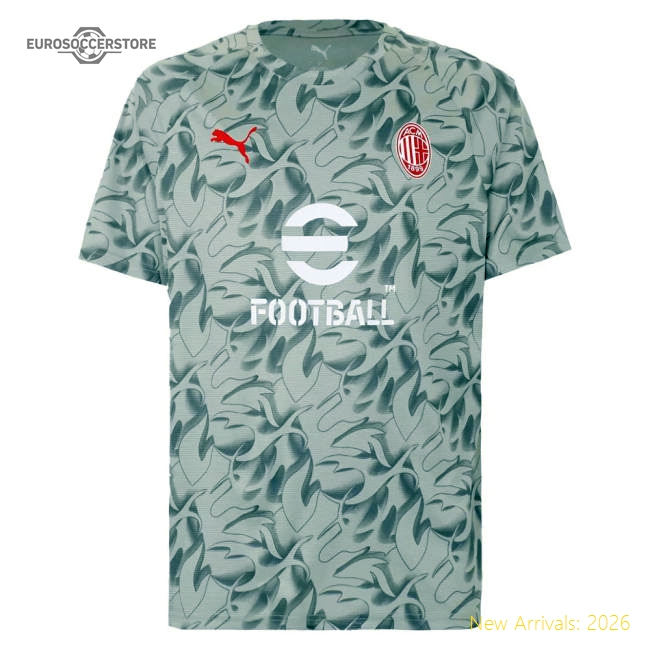 Authentic 2025-2026 Ac Milan Warm Up Jersey (Smokey Gray)