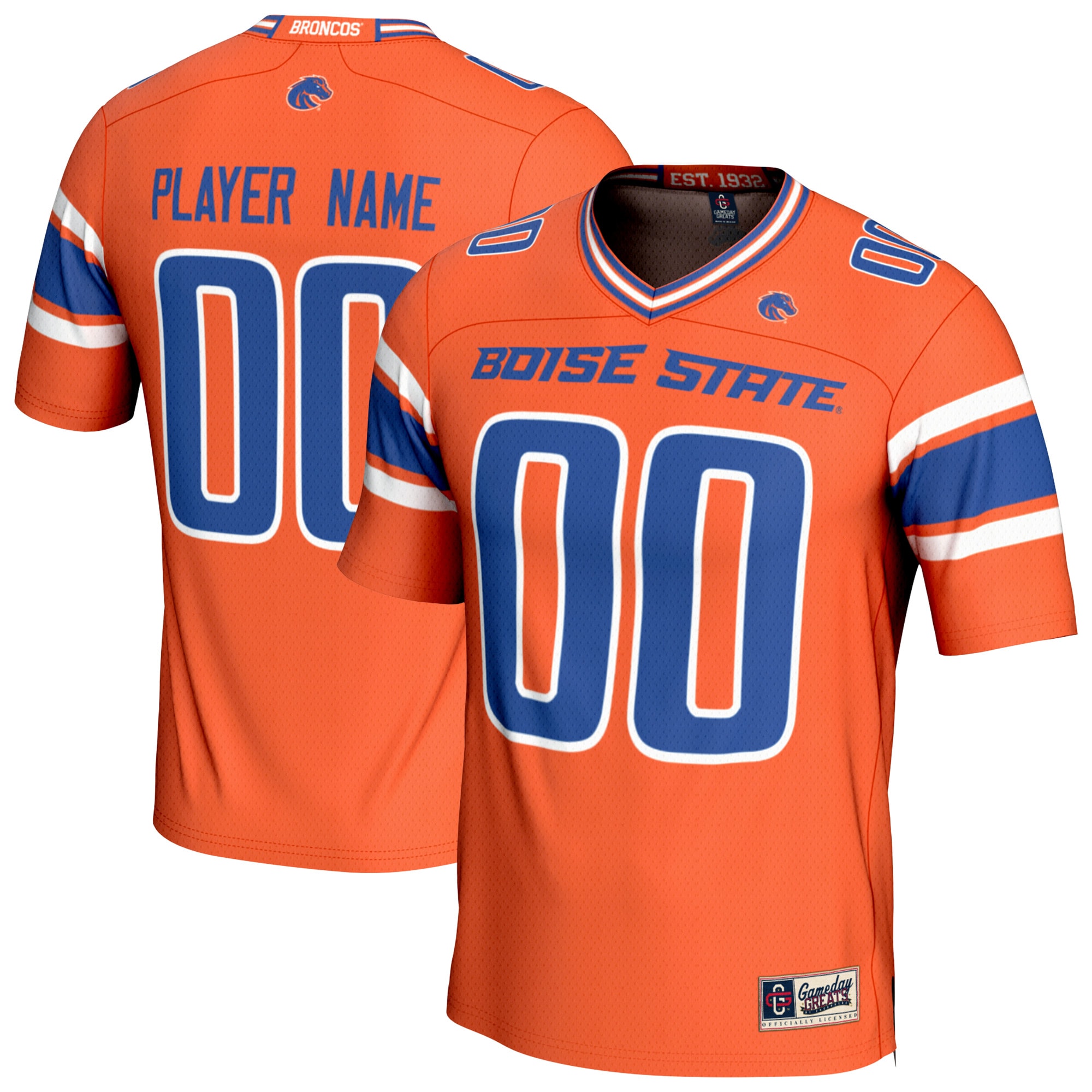 Boise State Broncos GameDay Greats Unisex NIL Pick-A-Player Lightweight Collegiate Football Fashion 2026 Season Football Jersey - Orange