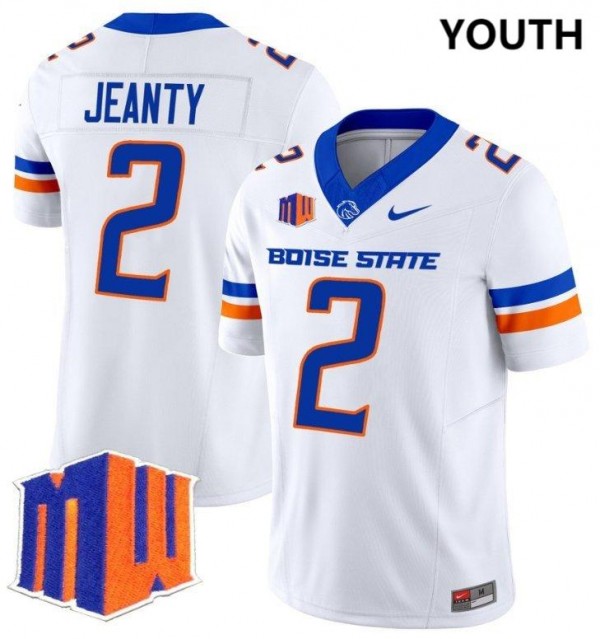 Youth(kids) Ncaa Team White Youth #2 Official Replica - Value