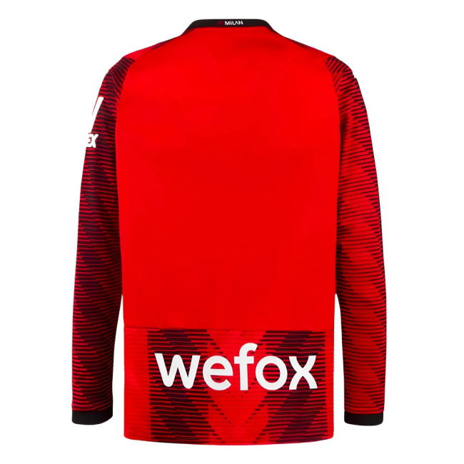 2023-2024 AC Milan Long Sleeve Home Shirt