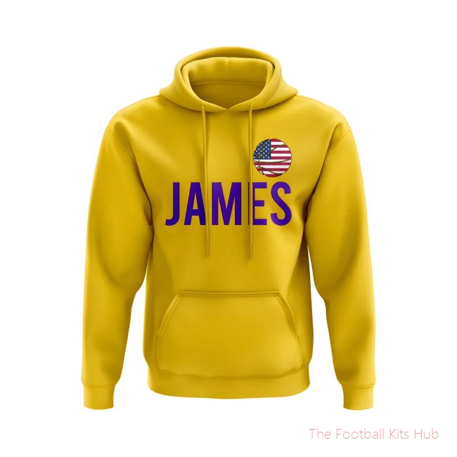 Lebron James USA Name Hoody (Yellow)