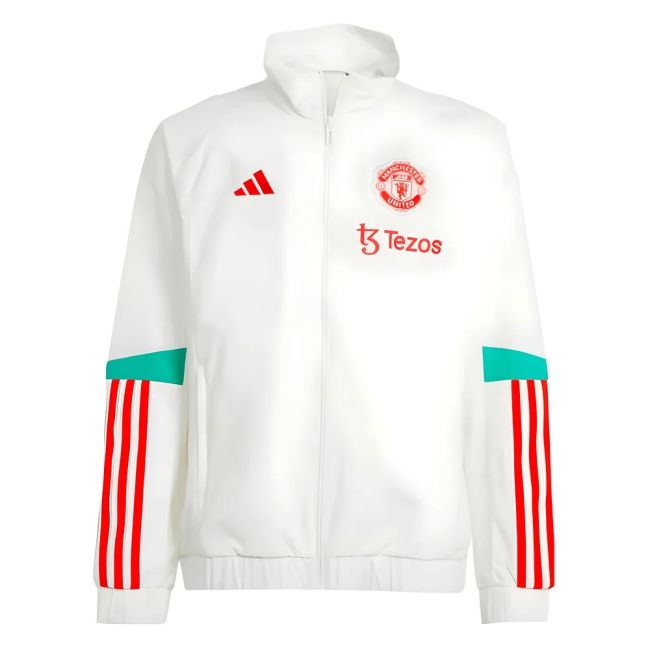 2023-2024 Man Utd Presentation Jacket (White) - Kids