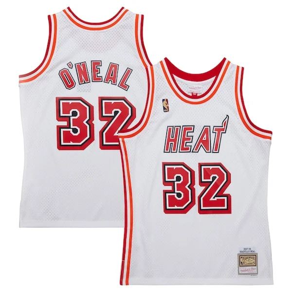 Shaquille O'Neal MIA Swingman Jersey - stylish Basketball - White