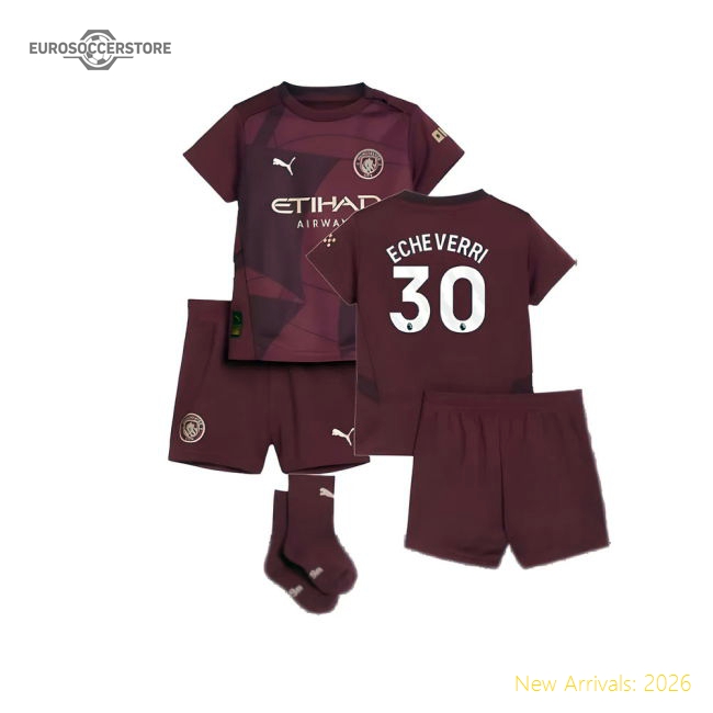 Official 2024-2025 Man City Third Baby Kit (echeverri 30) - Premium