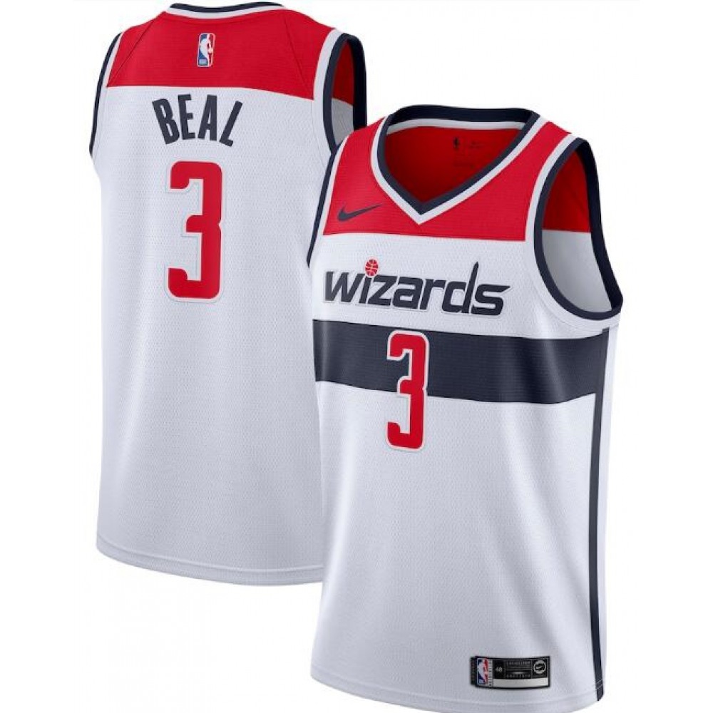 Collector's Item Elite Men's Wizards #3 Bradley White Basketball Jersey
