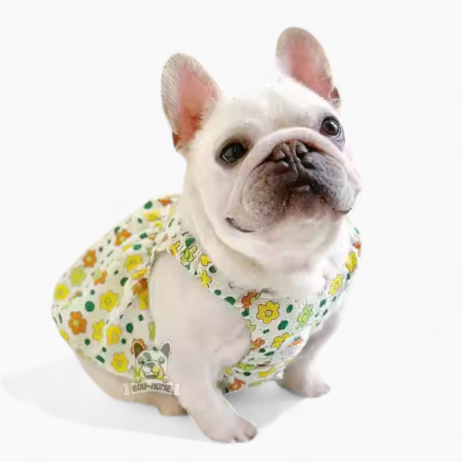 BloomPup Frenchie Summer Dress – Lightweight Floral Pumpkin Skirt