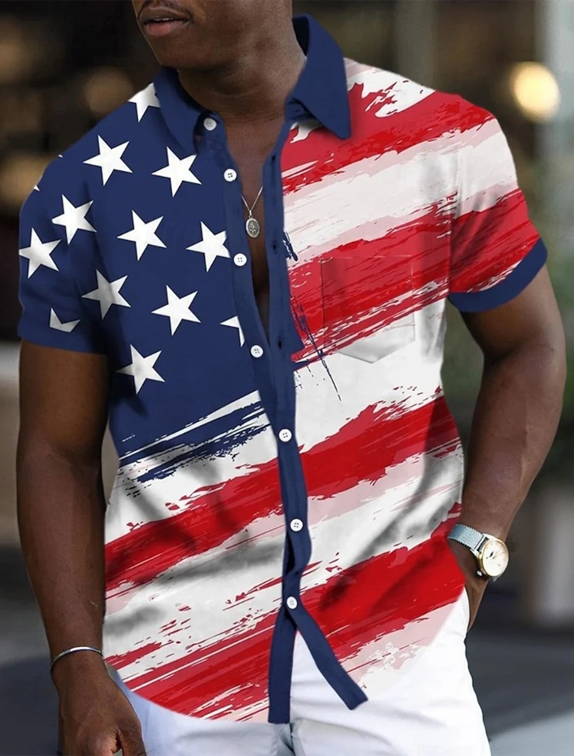 4th of July 2026 250th Memorial Day Men's Patriotic Vintage Retro Patriot US Flag Crew Neck Short Sleeve T-Shirt Casual