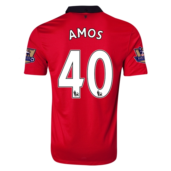 13-14 Manchester United 40 AMOS Home Jersey Shirt - Official Replica