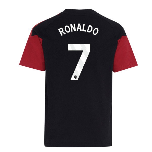 [DDJ] 2026-2027 Man Utd Tiro Training Tee (Black) - Kids (Ronaldo 7)