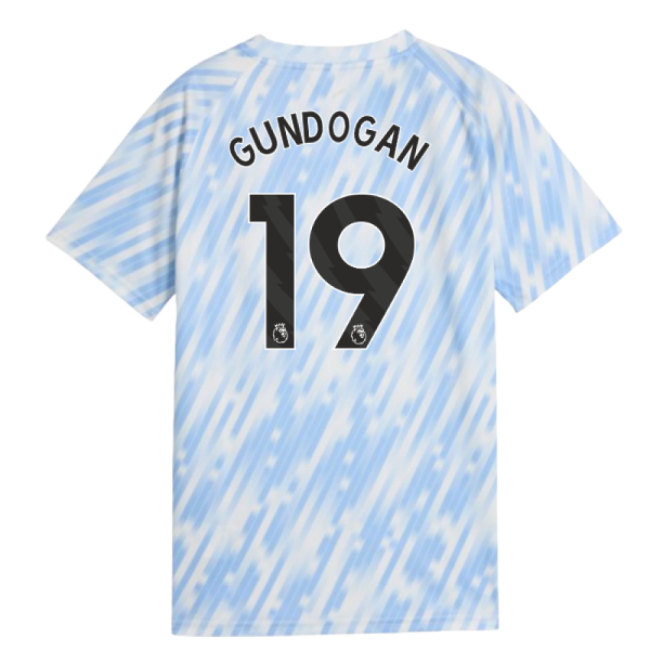 vintage 2025-2026 Man City Warm Up Jersey (Silver Sky) - Kids (Gund...