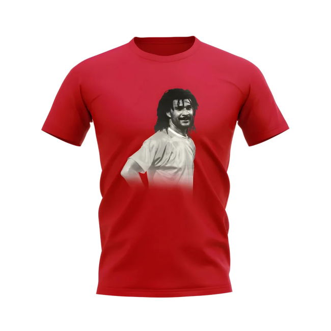 Ruud Gullit Holland Legend T-Shirt (Red) Netherlands Official