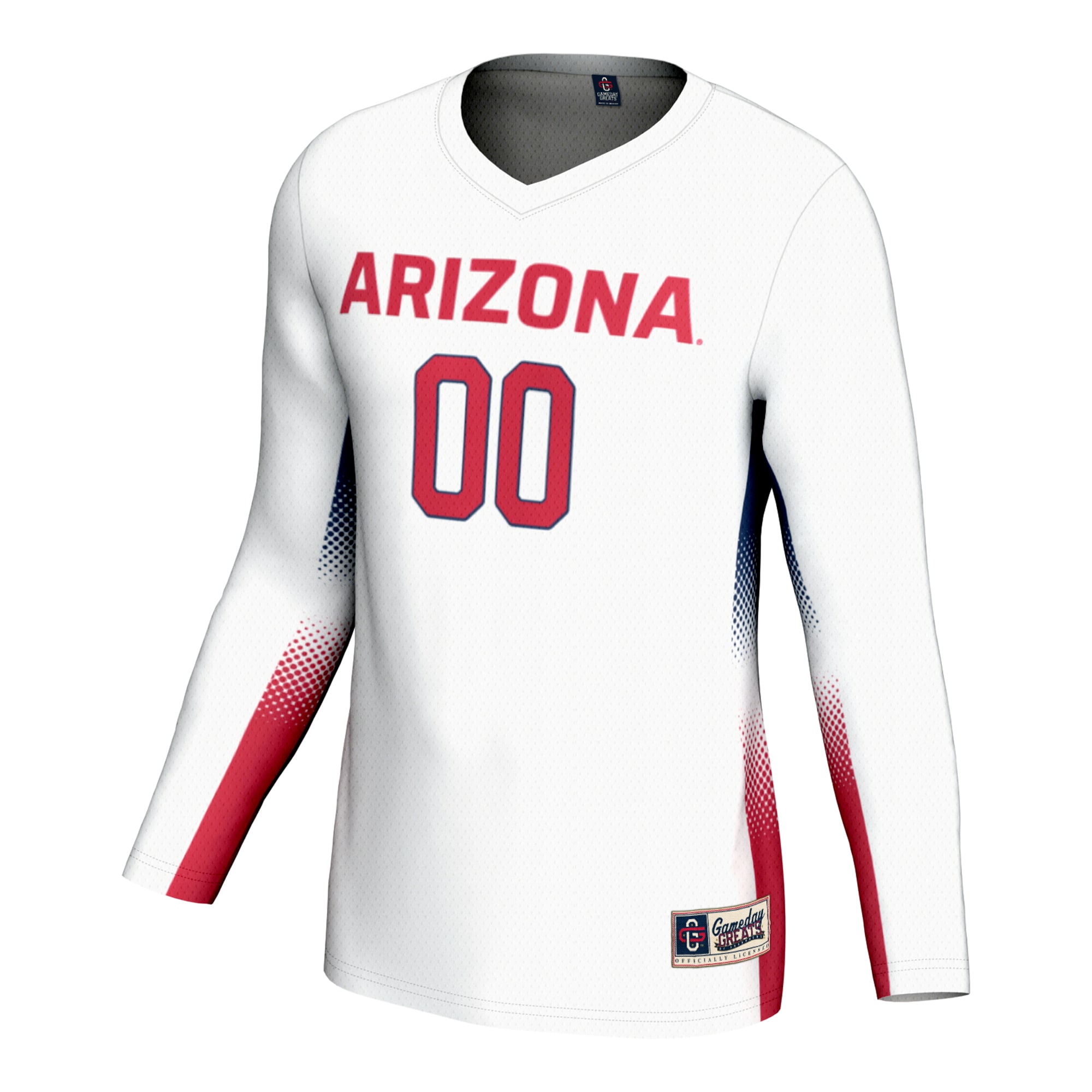 [DDG] Arizona Wildcats GameDay Greats Unisex Adult NIL Lightweight Volleyball Jersey - White