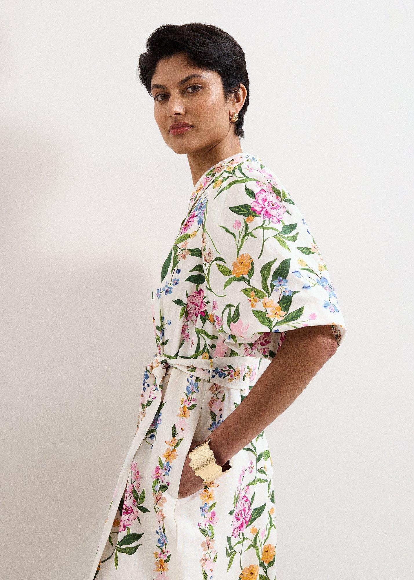 Petite Camilla Floral Tie Waist Jumpsuit