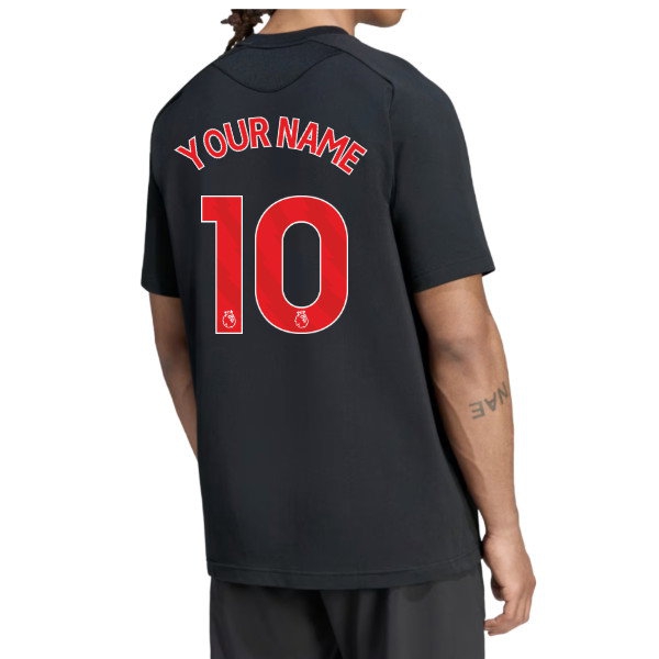 [DDJ] 2026 2027 Arsenal Tiro Travel Tee Name) Apparel (Black) (Your