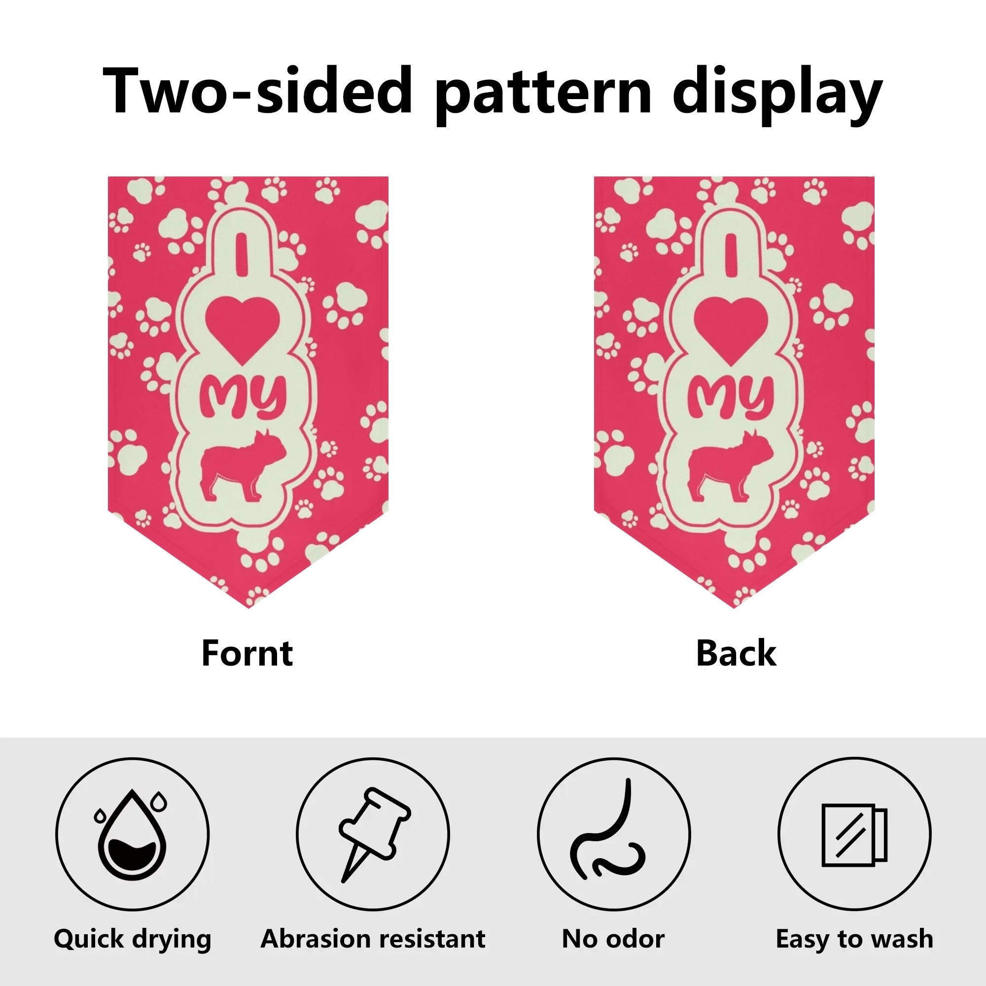 Bulldog Warm Hugo - Safe Garden Flag Banner For Frenchie Pups