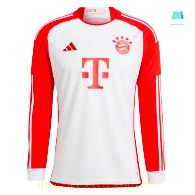 2023-2024 Bayern Munich Long Sleeve Home Shirt (Kids)