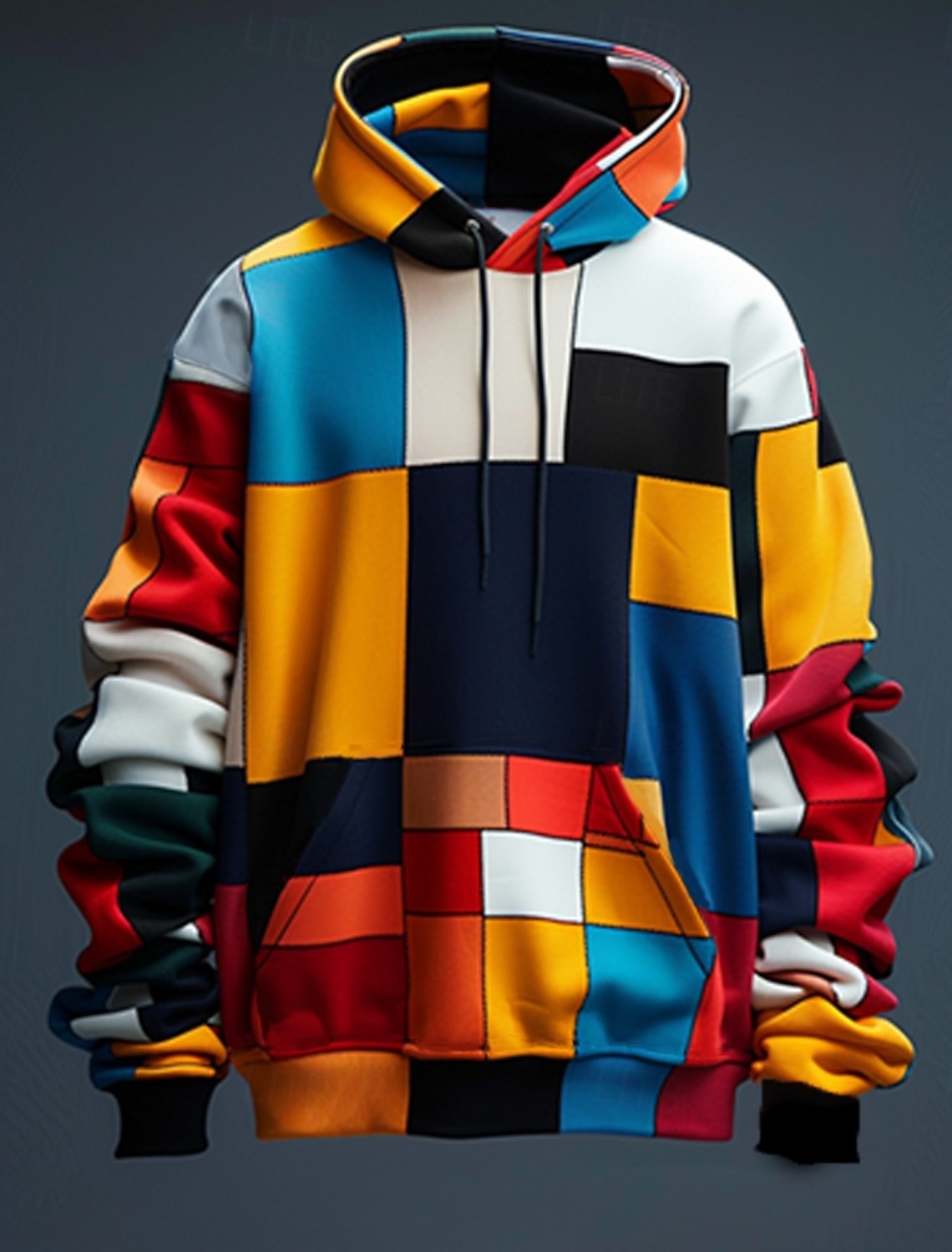 Men's Plaid Hoodies Sweatshirt Fashion Cool Daily Long Sleeve Crew