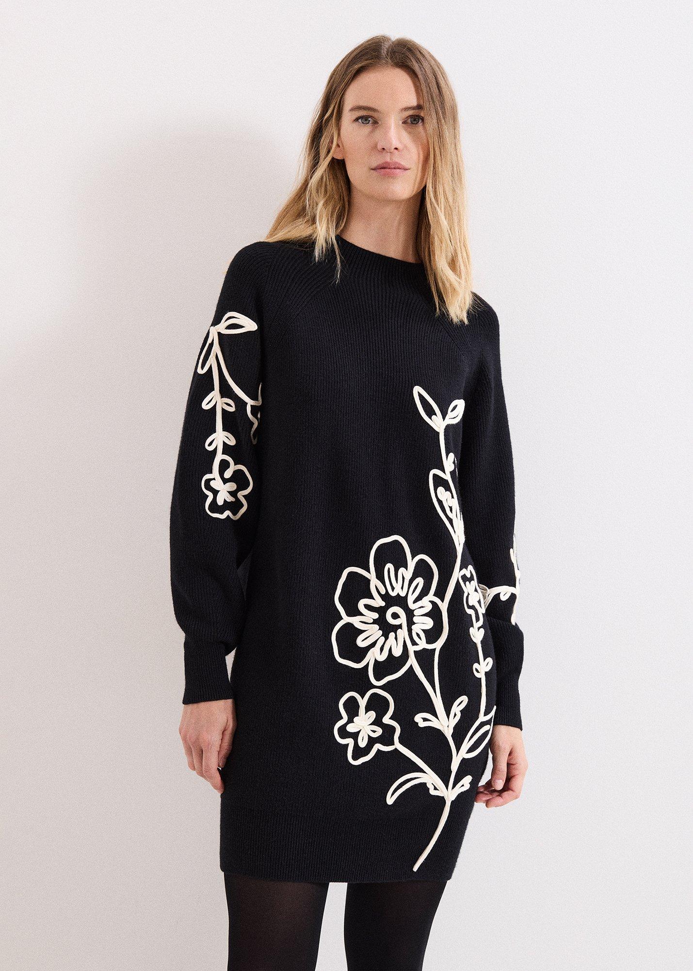 Rosa Jumper Dress With Applique Detail