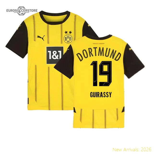 Borussia Dortmund 2024-25 Home Fan Version For Kids (Guirassy Match