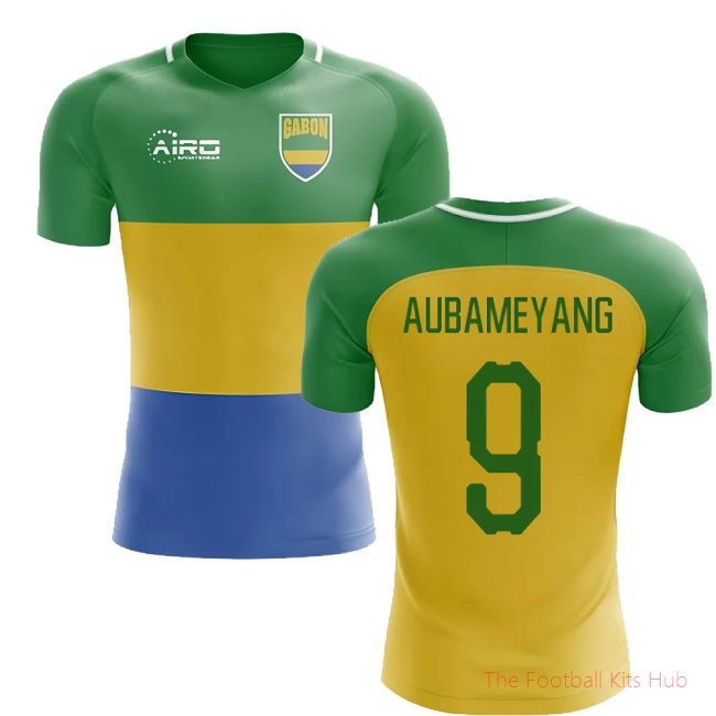 [LK] 2025/26 Gabon Home Football Shirt (Aubameyang 9)