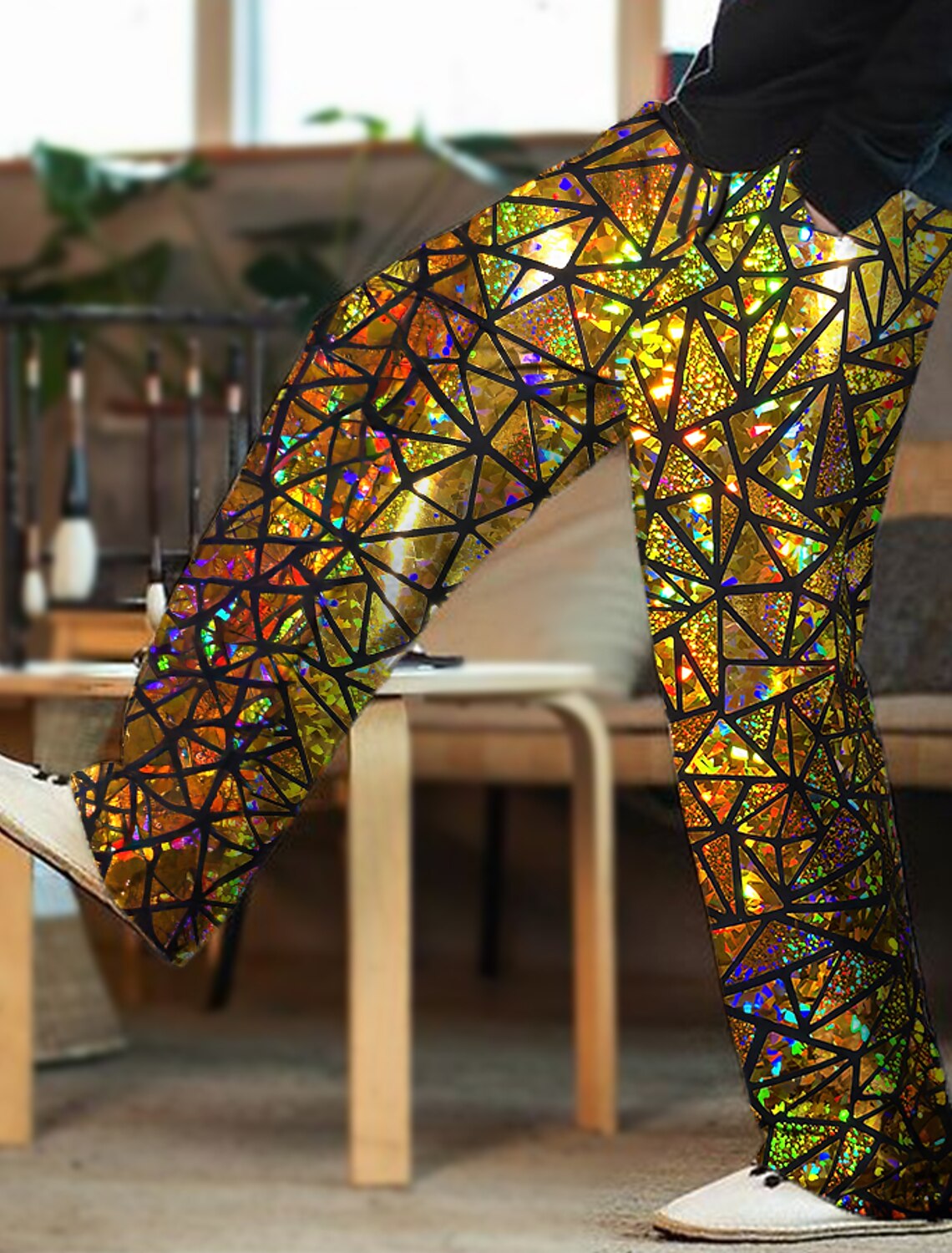 Men's Trousers Summer Pants Beach Drawstring Elastic Waist 3D Print #2