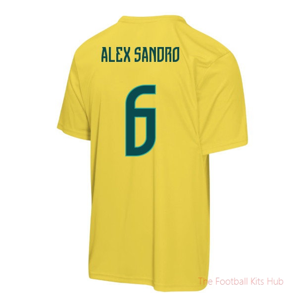 Premium Brazil 2026 World Cup T-Shirt (Kids) (Alex Sandro 6)