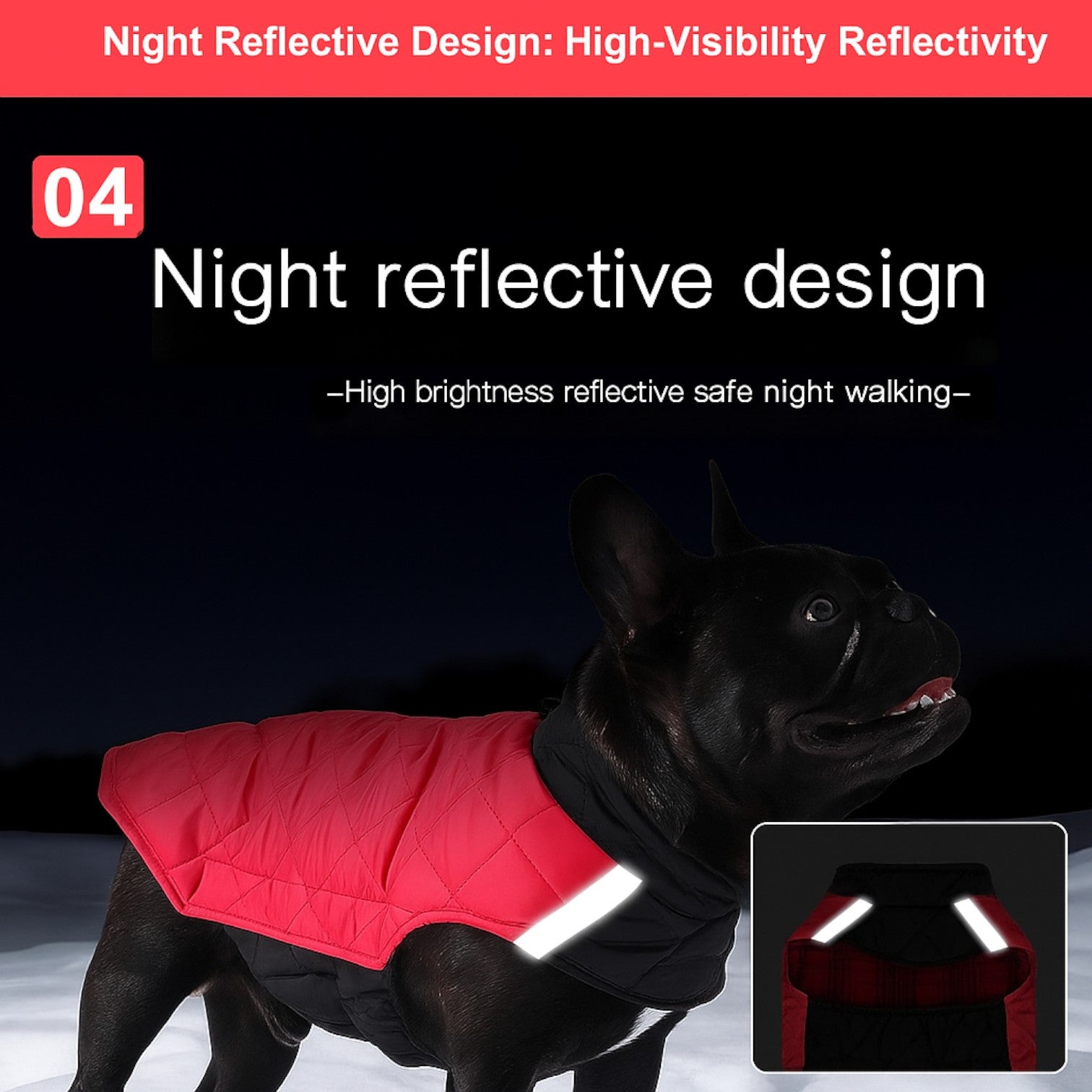 Bulldog Winter Jacket — Reversible Reflective Dog Jacket Summer Wear