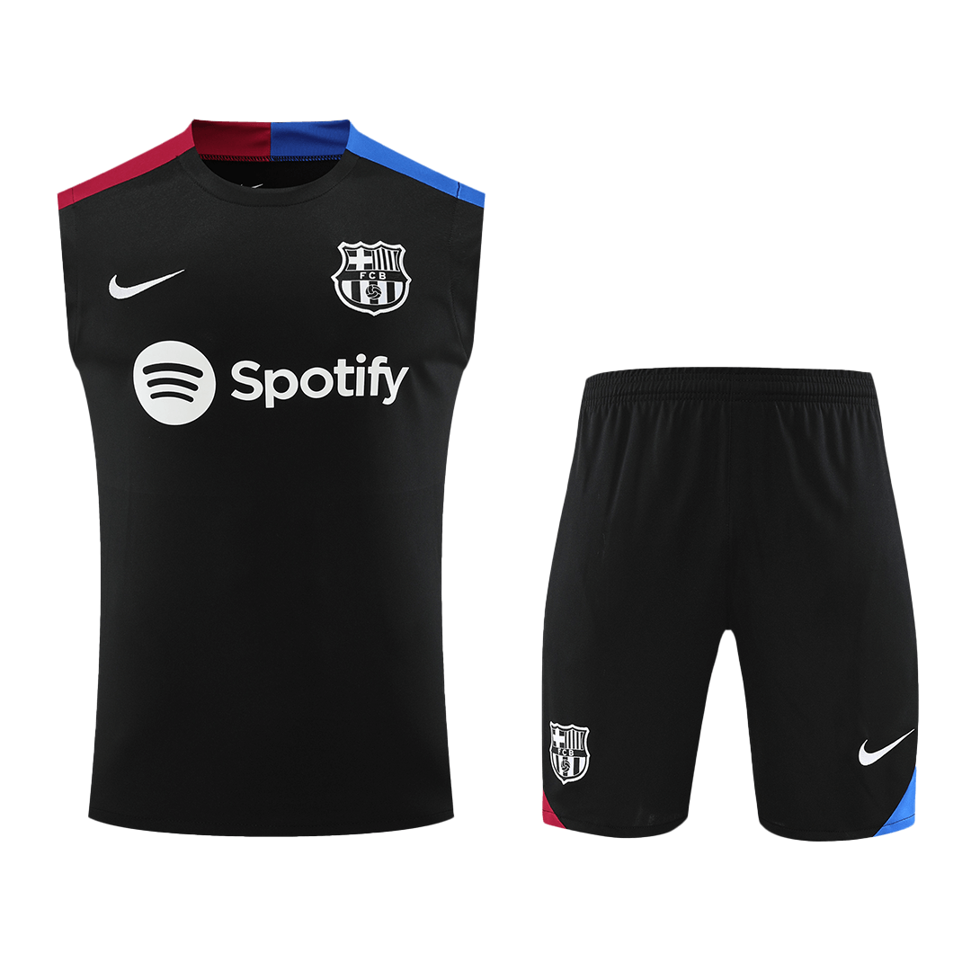 Barcelona Pre-Match Soccer Jersey Vest Kit(Jersey+Shorts) 2024/25Authe