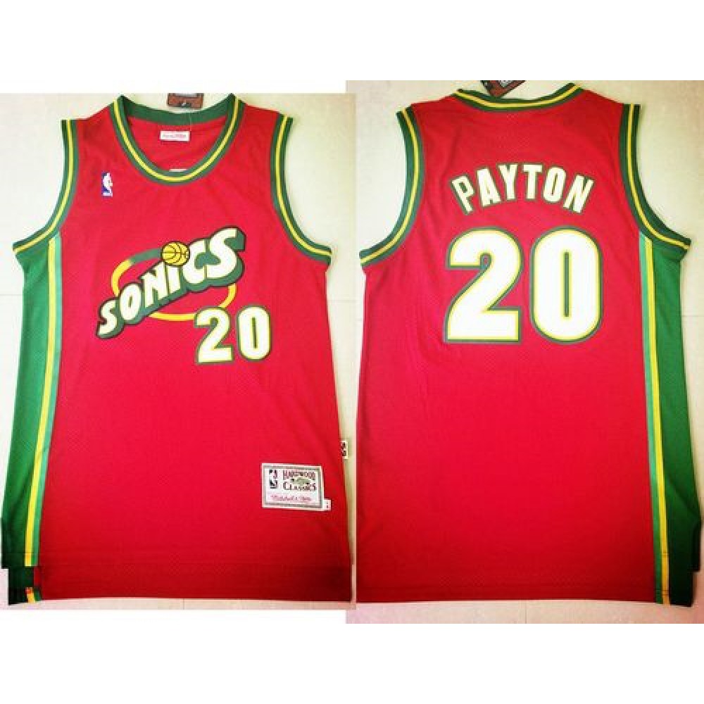 Performance Vintage Men's OKC #20 Gary Red Basketball Jersey