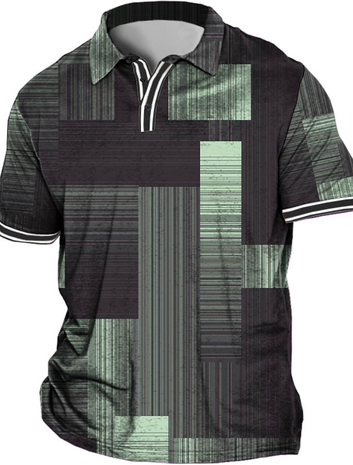 Men's Plus Size Polo Shirt Big and Tall Graphic Prints Turndown Print