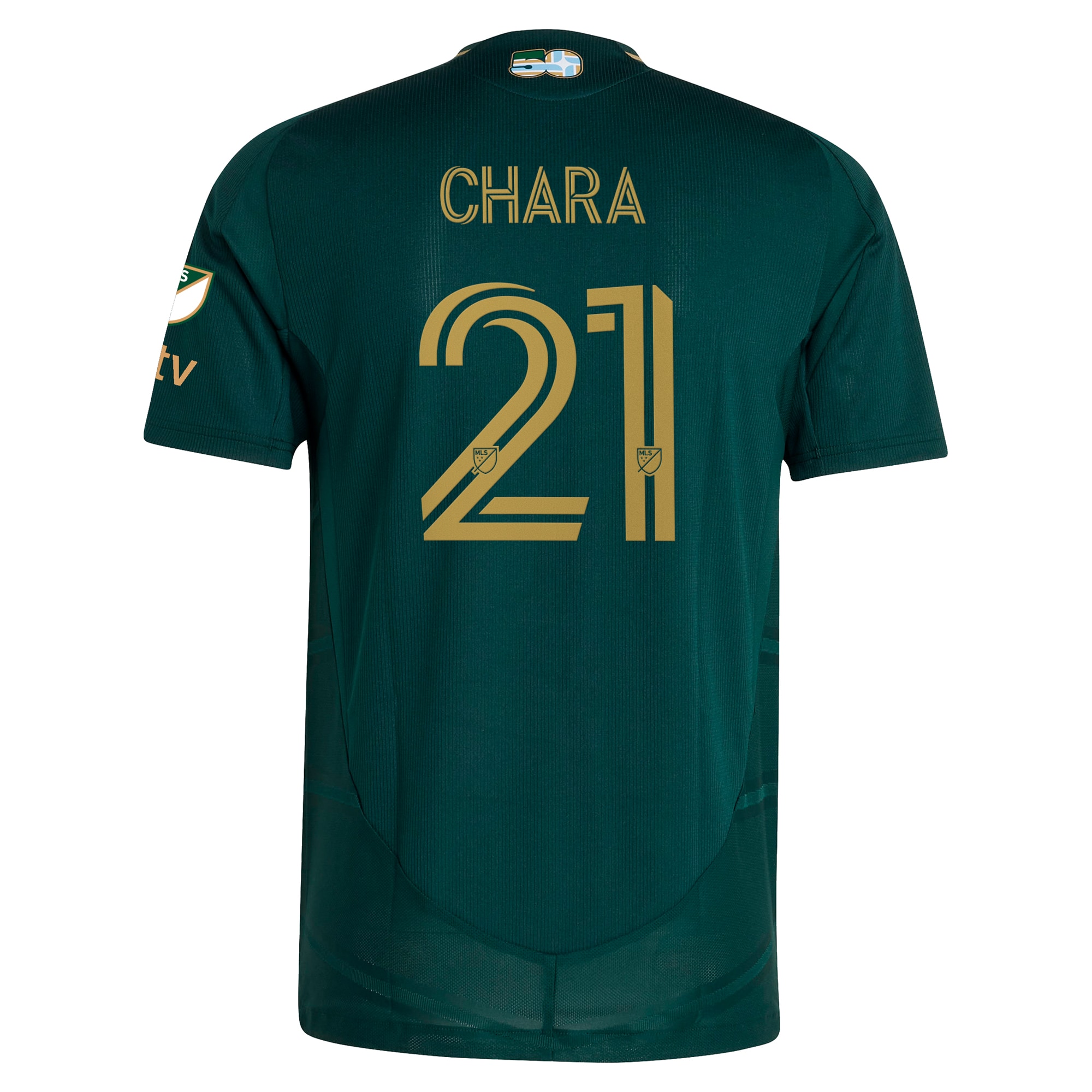 [SJH] Diego Chara Portland Timbers 2025 Forever Green & Gold Authentic Player Jersey - Green