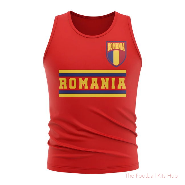 Romania Core Football Country Sleeveless Tee (Red)