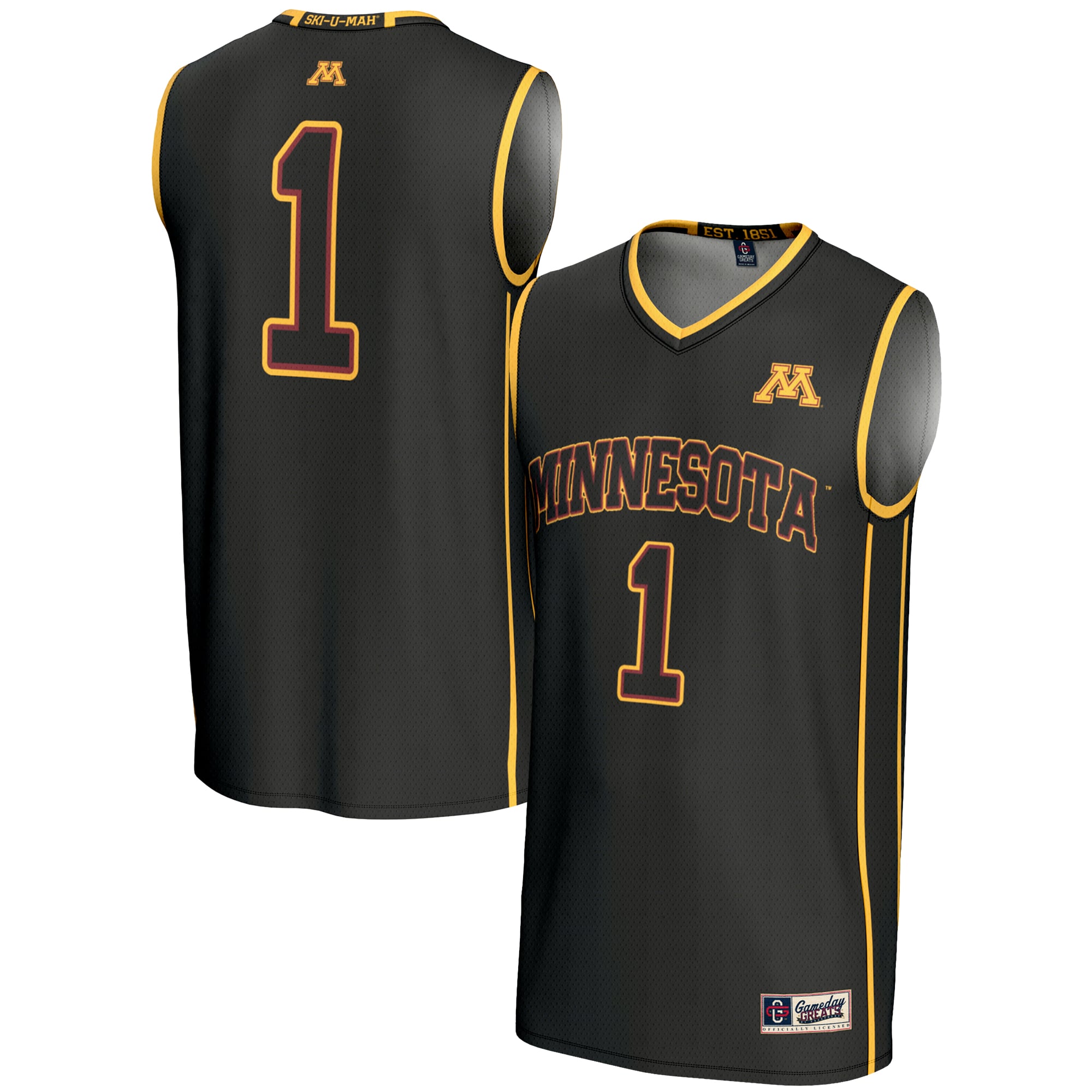 #1 Minnesota Golden Gophers GameDay Greats Youth Lightweight Basketball Jersey - Black