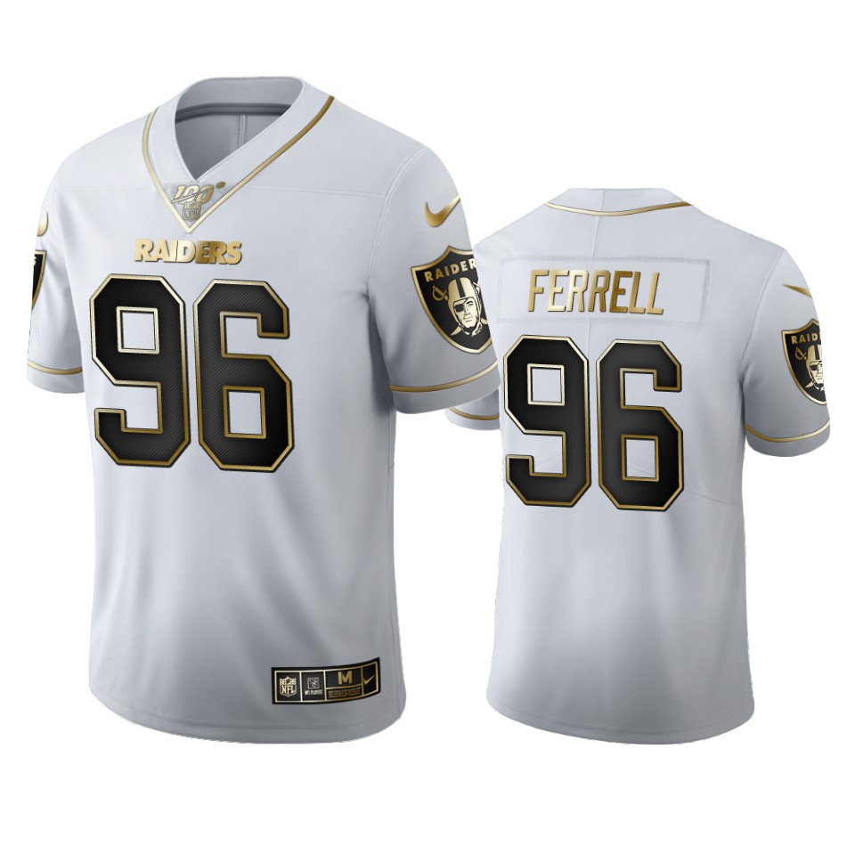 Official NFL Oakland Raiders #96 Clelin Ferrell White Limited Jersey