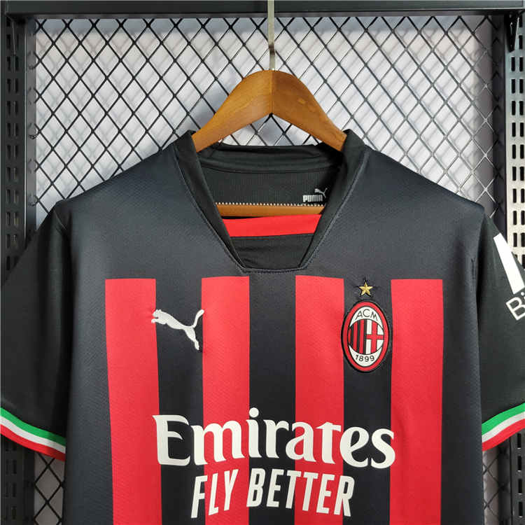 AC Milan 2223 Home RedBlack Soccer Jersey Football Shirt - Official